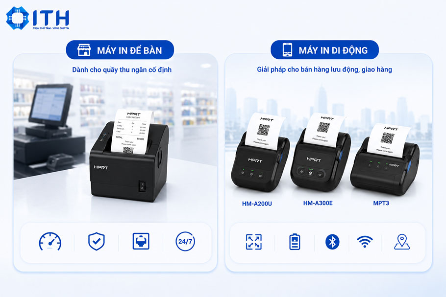 Phân loại máy in bill HPRT theo ứng dụng