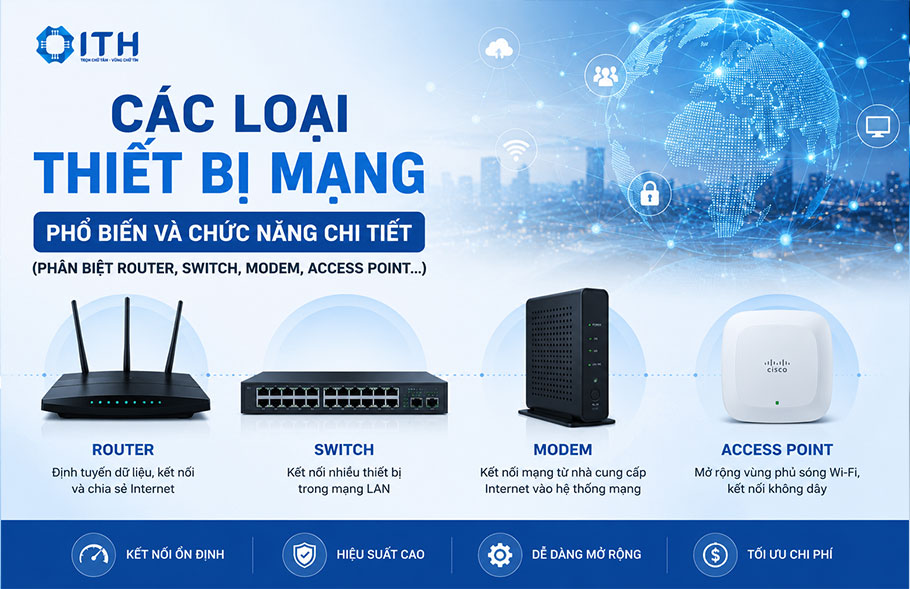 Các loại thiết bị mạng phổ biến